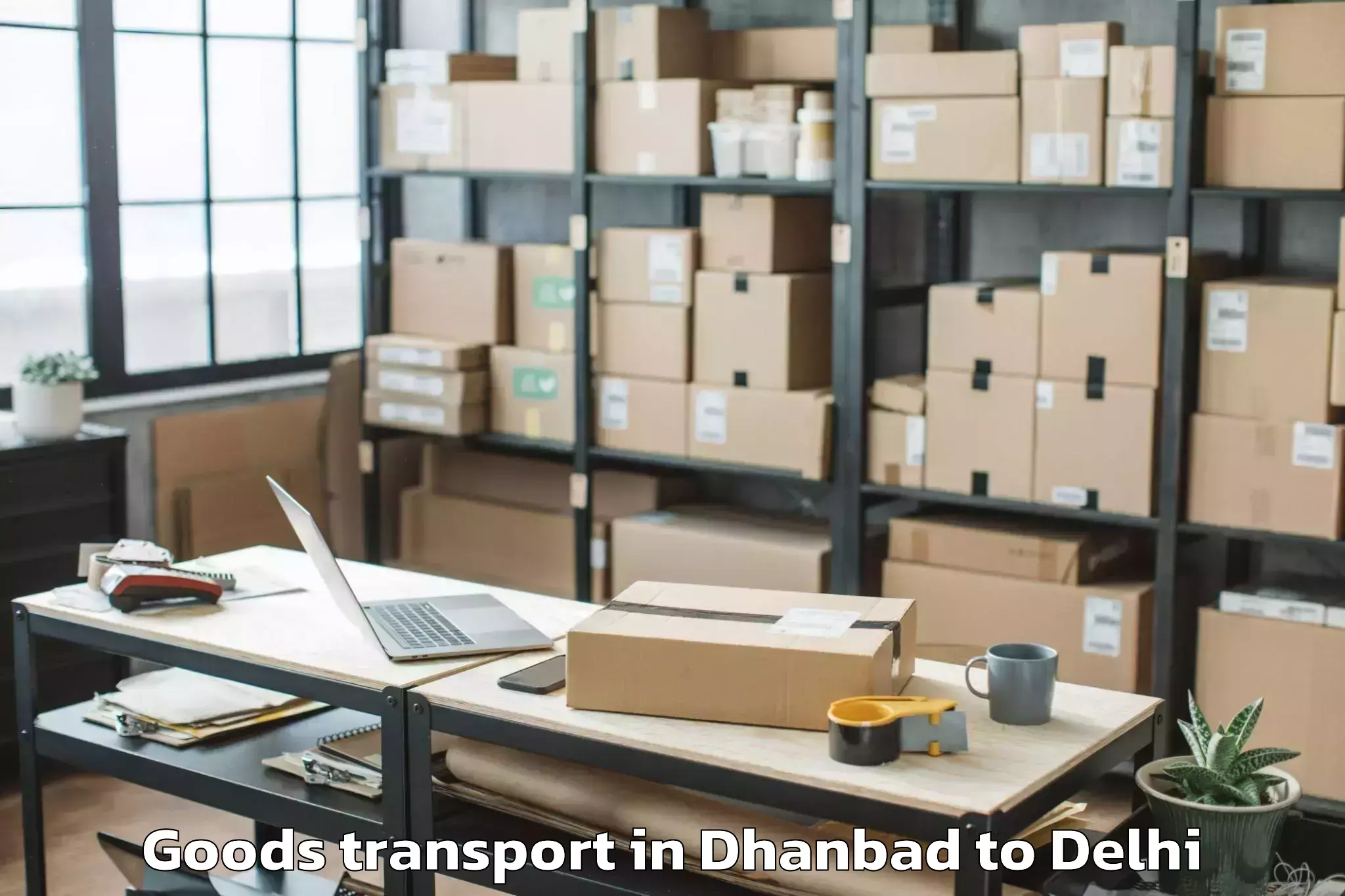 Trusted Dhanbad to Nangloi Jat Goods Transport